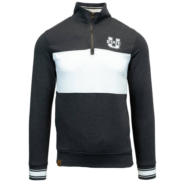 Colorblock, U-State, 1/4 Zip, Gray, White